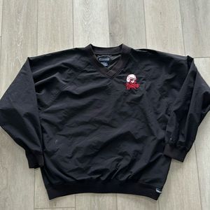 Vintage Nebraska Cornhuskers Football Black Windbreaker Pullover
